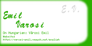 emil varosi business card